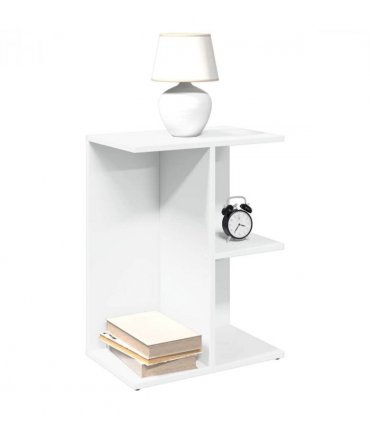 vidaXL Bedside Table White 46.5x29x61 cm Engineered Wood