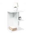 vidaXL Bedside Table White 46.5x29x61 cm Engineered Wood