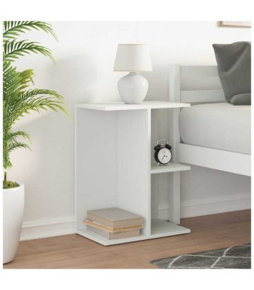 vidaXL Bedside Table White 46.5x29x61 cm Engineered Wood