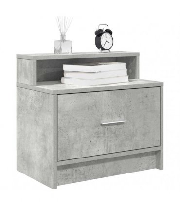 vidaXL Bedside Cabinets with Drawer 2 pcs Concrete Grey 51x31x47 cm