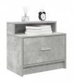 vidaXL Bedside Cabinets with Drawer 2 pcs Concrete Grey 51x31x47 cm
