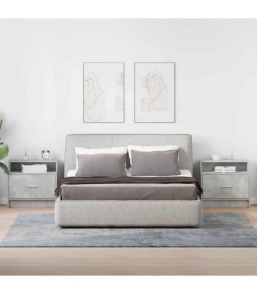 vidaXL Bedside Cabinets with Drawer 2 pcs Concrete Grey 51x31x47 cm