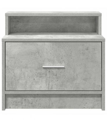 vidaXL Bedside Cabinets with Drawer 2 pcs Concrete Grey 51x31x47 cm