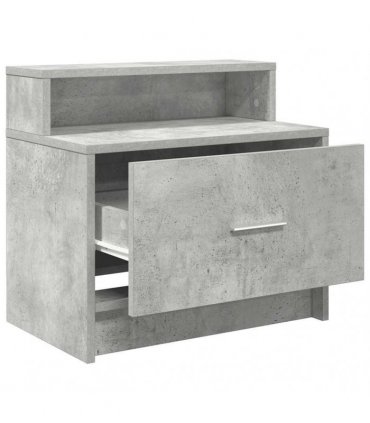 vidaXL Bedside Cabinets with Drawer 2 pcs Concrete Grey 51x31x47 cm