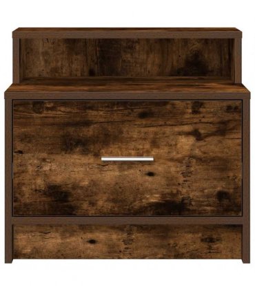 vidaXL Bedside Cabinets with Drawer 2 pcs Smoked Oak 51x31x47 cm