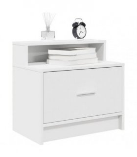 vidaXL Bedside Cabinets with Drawer 2 pcs White 51x31x47 cm