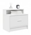 vidaXL Bedside Cabinets with Drawer 2 pcs White 51x31x47 cm