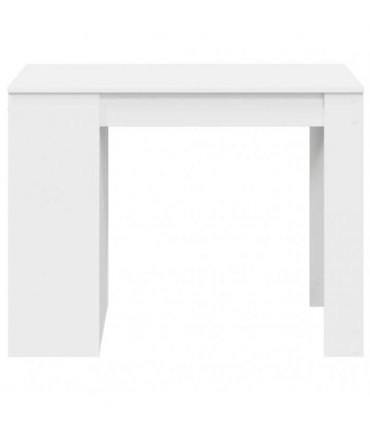 vidaXL Desk with Drawer and Shelf White 102x62x77.5 cm Engineered Wood