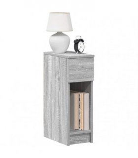 vidaXL Bedside Cabinets with Drawer 2 pcs Grey Sonoma 20x36x60 cm