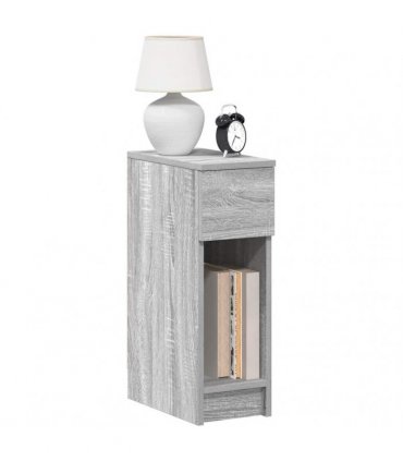 vidaXL Bedside Cabinets with Drawer 2 pcs Grey Sonoma 20x36x60 cm