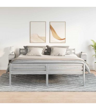 vidaXL Bedside Cabinets with Drawer 2 pcs Grey Sonoma 20x36x60 cm