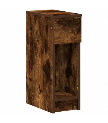 vidaXL Bedside Cabinet with Drawer Smoked Oak 20x36x60 cm