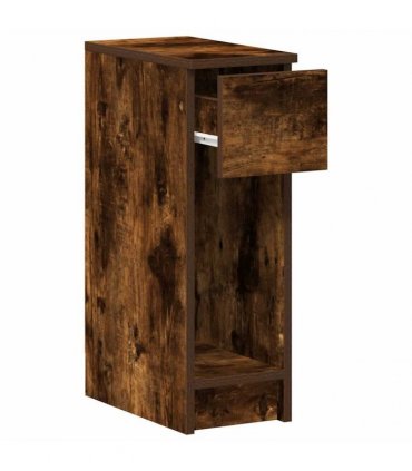 vidaXL Bedside Cabinet with Drawer Smoked Oak 20x36x60 cm