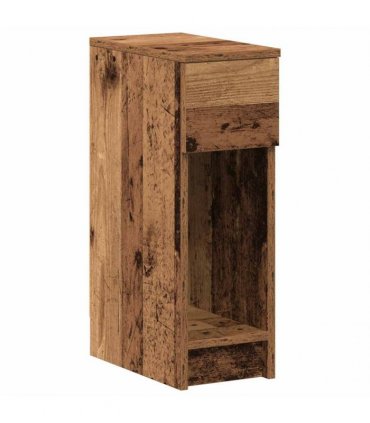 vidaXL Bedside Cabinet with Drawer Old Wood 20x36x60 cm