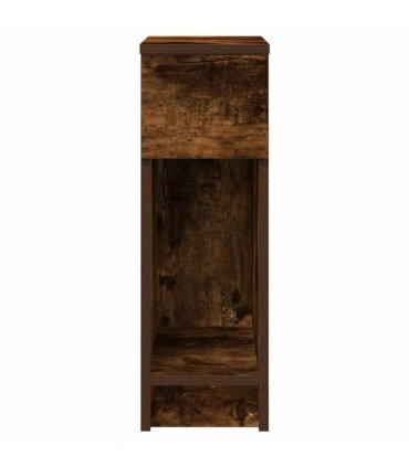 vidaXL Bedside Cabinets with Drawer 2 pcs Smoked Oak 20x36x60 cm