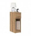 vidaXL Bedside Cabinet with Drawer Artisan Oak 20x36x60 cm