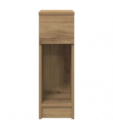vidaXL Bedside Cabinet with Drawer Artisan Oak 20x36x60 cm