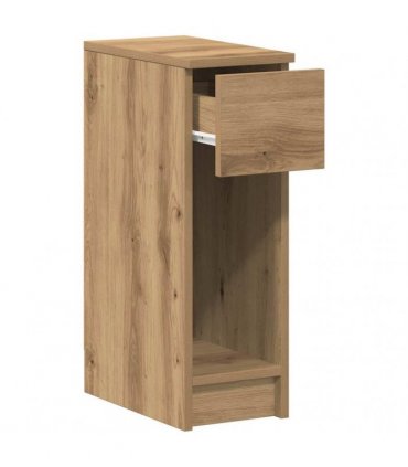 vidaXL Bedside Cabinet with Drawer Artisan Oak 20x36x60 cm