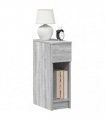 vidaXL Bedside Cabinet with Drawer Grey Sonoma 20x36x60 cm
