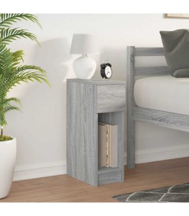 vidaXL Bedside Cabinet with Drawer Grey Sonoma 20x36x60 cm