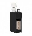 vidaXL Bedside Cabinets with Drawer 2 pcs Black Oak 20x36x60 cm