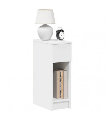 vidaXL Bedside Cabinet with Drawer White 20x36x60 cm