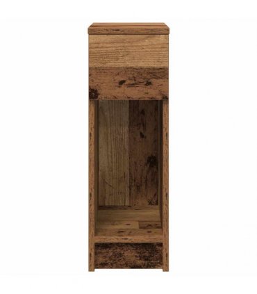 vidaXL Bedside Cabinets with Drawer 2 pcs Old Wood 20x36x60 cm