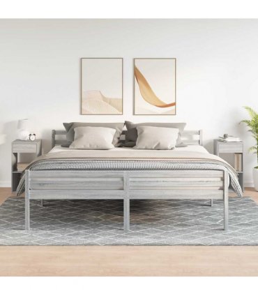 vidaXL Bedside Cabinets with Drawer 2 pcs Grey Sonoma 35x34x66.5 cm