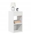vidaXL Bedside Cabinets with Drawer 2 pcs White 35x34x66.5 cm