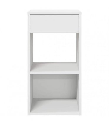 vidaXL Bedside Cabinets with Drawer 2 pcs White 35x34x66.5 cm