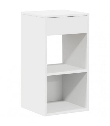 vidaXL Bedside Cabinets with Drawer 2 pcs White 35x34x66.5 cm