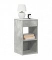 vidaXL Bedside Cabinets with Drawer 2 pcs Concrete Grey 35x34x66.5 cm