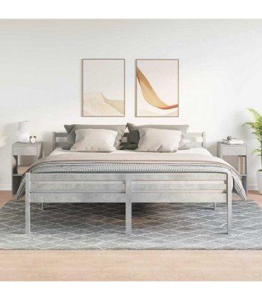 vidaXL Bedside Cabinets with Drawer 2 pcs Concrete Grey 35x34x66.5 cm