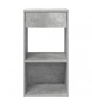 vidaXL Bedside Cabinets with Drawer 2 pcs Concrete Grey 35x34x66.5 cm
