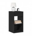 vidaXL Bedside Cabinets with Drawer 2 pcs Black Oak 35x34x66.5 cm