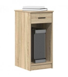 vidaXL Computer Tower Stand with Drawer Sonoma Oak 35x45x77 cm