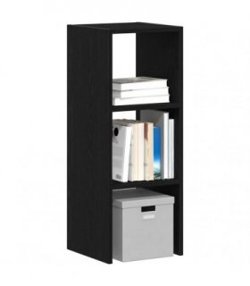 vidaXL Bookcase Stackable Black Oak 30x30x80 cm Engineered Wood