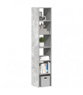 vidaXL Bookcases 2 pcs Stackable Concrete Grey 30x30x80 cm Engineered Wood