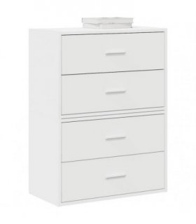 vidaXL Cabinets with 2 Drawers 2 pcs White 60x31x40 cm Engineered Wood