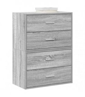 vidaXL Cabinets with 2 Drawers 2 pcs Grey Sonoma 60x31x40 cm Engineered Wood