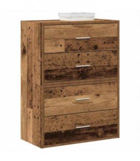 vidaXL Cabinets with 2 Drawers 2 pcs Old Wood 60x31x40 cm Engineered Wood