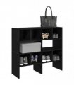 vidaXL Shoe Racks 2 pcs Stackable Black Oak 89.5x30x40 cm