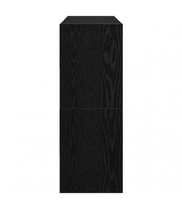 vidaXL Shoe Racks 2 pcs Stackable Black Oak 89.5x30x40 cm