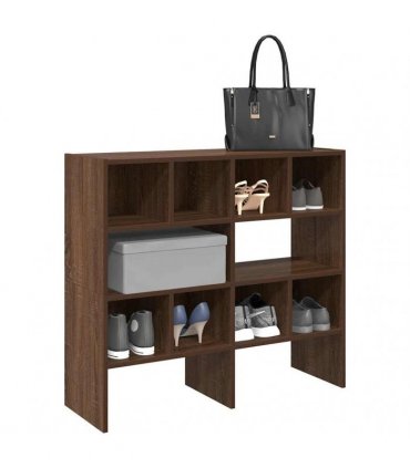 vidaXL Shoe Racks 2 pcs Stackable Brown Oak 89.5x30x40 cm