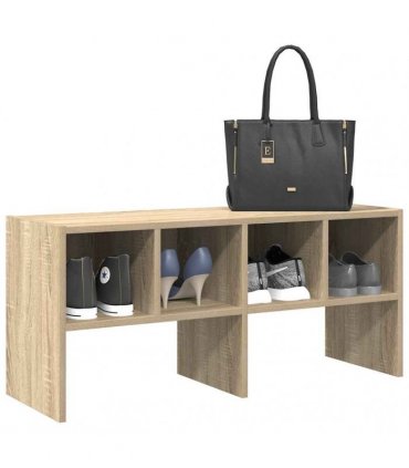 vidaXL Shoe Rack Stackable Sonoma Oak 89.5x30x40 cm