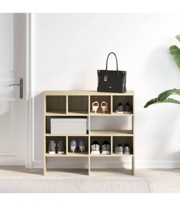 vidaXL Shoe Racks 2 pcs Stackable Sonoma Oak 89.5x30x40 cm