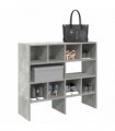 vidaXL Shoe Racks 2 pcs Stackable Concrete Grey 89.5x30x40 cm