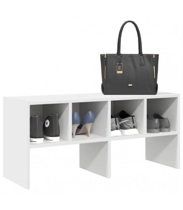 vidaXL Shoe Rack Stackable White 89.5x30x40 cm