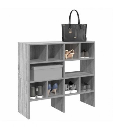 vidaXL Shoe Racks 2 pcs Stackable Grey Sonoma 89.5x30x40 cm