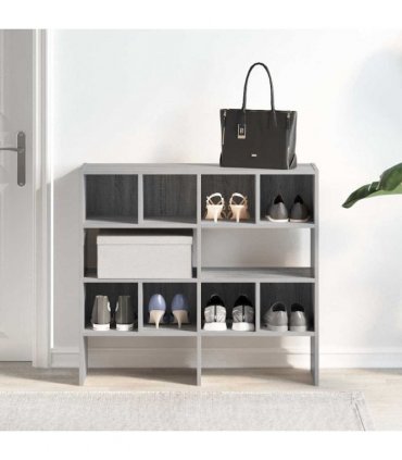 vidaXL Shoe Racks 2 pcs Stackable Grey Sonoma 89.5x30x40 cm